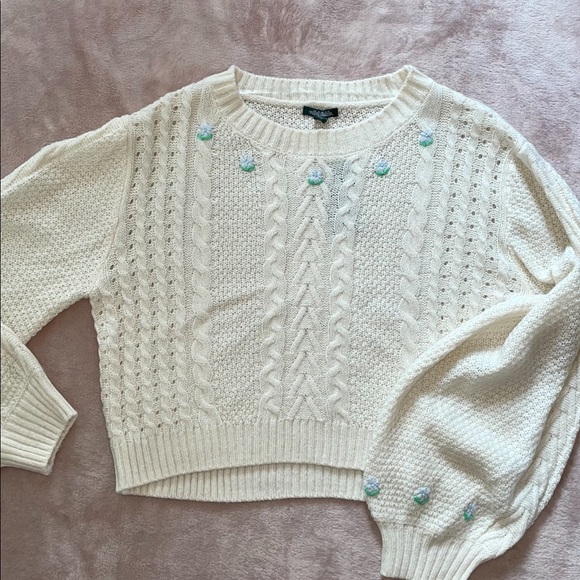 Wild fable crop sweater balloon sleeve size M - Picture 5 of 9